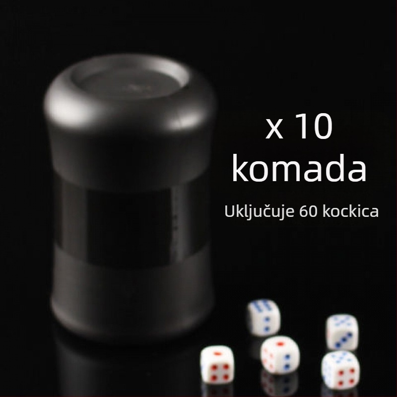 Deset čašica za kockice u kompletu s oblikom struka