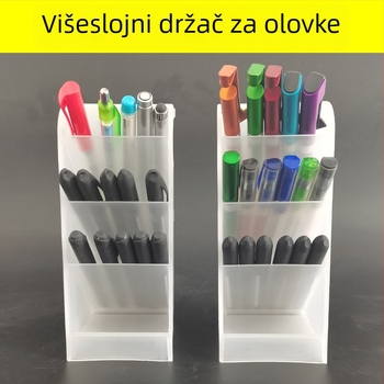 Nagib kutija za olovke s više pretinaca, stolni organizator s višestrukom pohranom, korejskog stila podjela, japanski držač olovke