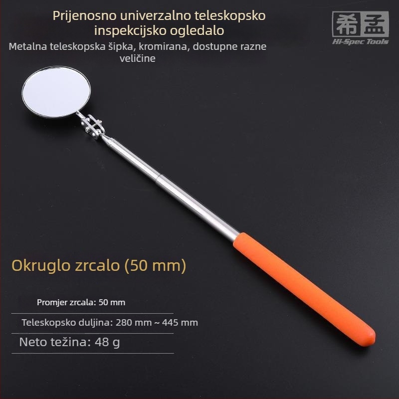 Nehrđajući čelik, univerzalno sklopivo teleskopno ogledalo za inspekciju podvozja