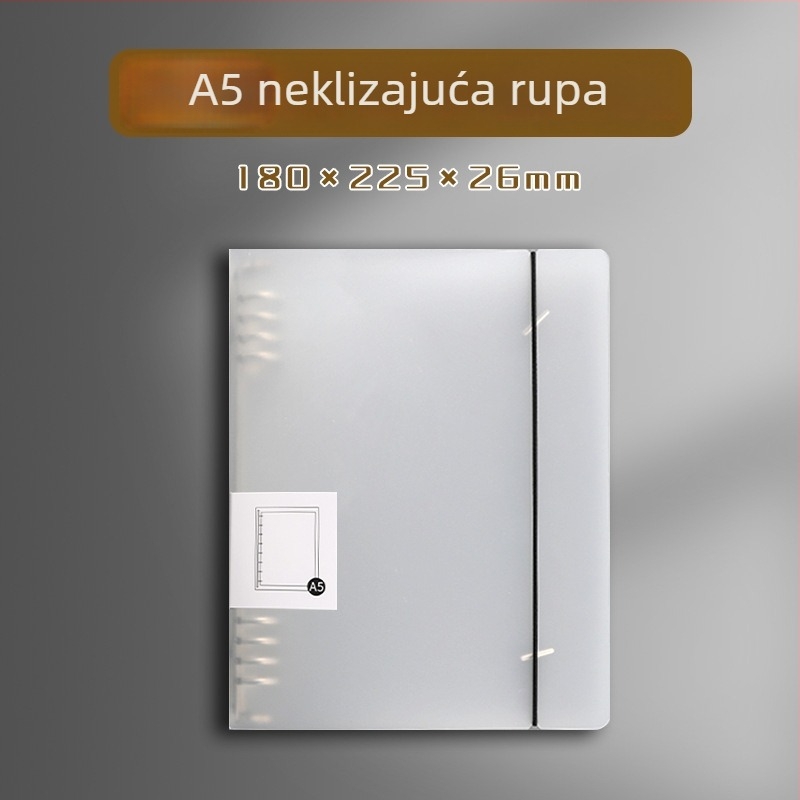 Prozirni PP DIY kućište za bilježnicu, dvodijelni poklopac i veza s četiri rupe