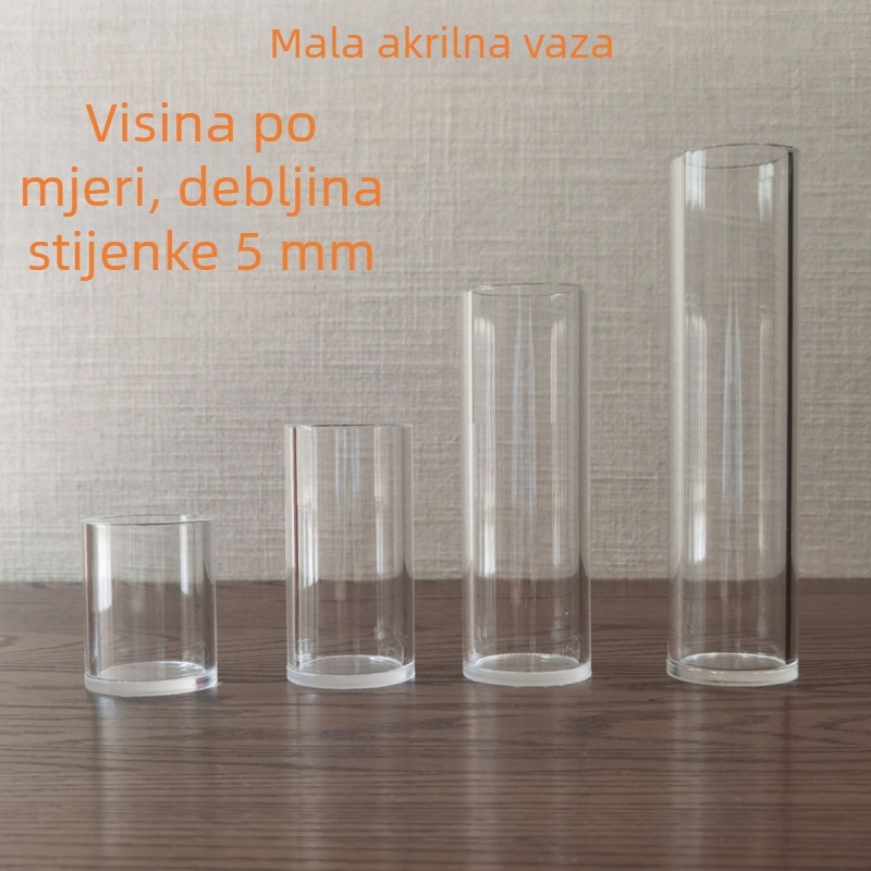 Kristalni okrugli držač za olovke, organizator za četkice za šminku i stolni organizator s malom kristalnom vazom