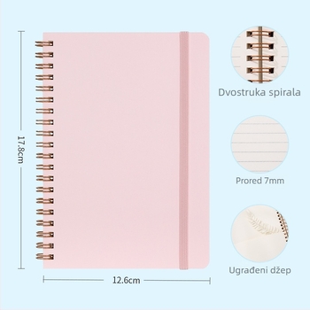B6 Mini prazan bilježnica za učenje — retro stil, korporativni zapisnik, makaron boje