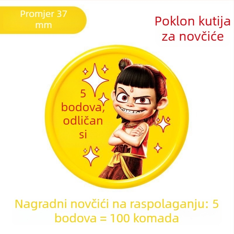 Nezha dječja kartica bodova i studentske nagradne novčiće – plastične poticajne novčiće i diskovi za razmjenu