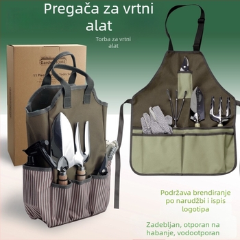 Višefunkcionalna vrtna pregača od Oxford tkanine sa vodootpornim unutarnjim slojem, velika kapaciteta torbe za vrtne alate