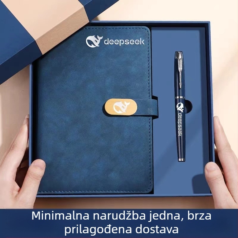 Bilježnica s prilagođenim logom, korporativni luksuzni poklon u kutiji, format A5