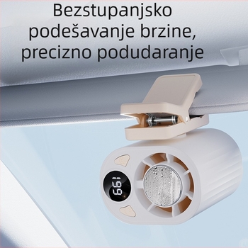 X30 klip ventilator za vanjsku upotrebu, USB punjenje, prijenosni ventilator s hlađenjem ledom, 5 brzina, brushless motor