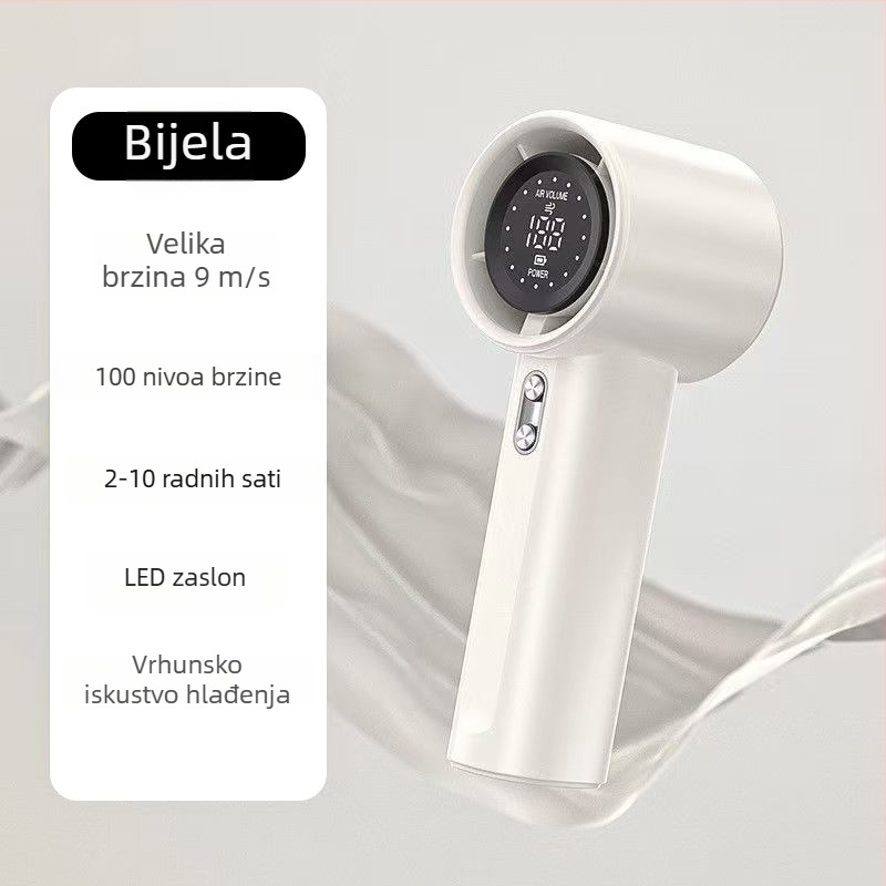 S001 USB mini ručni ventilator s ugrađenom baterijom 2000–4000 mAh, 6 lopatica, stolni turbinski ventilator