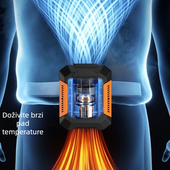 Ventilator na kaišu za vanjsku upotrebu na gradilištu, prenosni USB mini visoke brzine ventilator s ugrađenom baterijom
