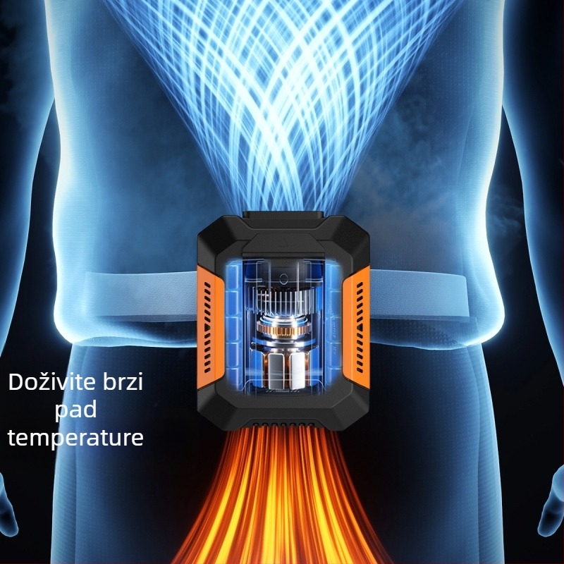 Ventilator na kaišu za vanjsku upotrebu na gradilištu, prenosni USB mini visoke brzine ventilator s ugrađenom baterijom