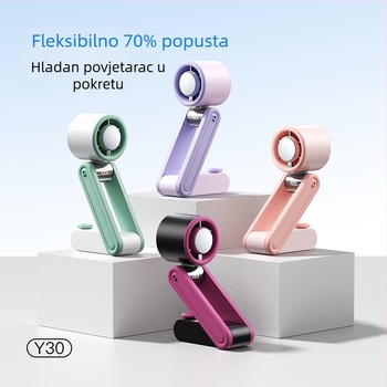 Termoelektrični mini ventilator s ledenim hlađenjem — za ruku, oko vrata i za stolno korištenje; USB punjiv, baterija 2000–4000mAh, 5 lopatica