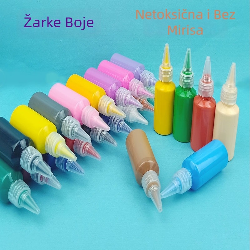 Set akrilnih boja za gipsane lutke, 30 ml, 27 boja, za dječju umjetnost i slikanje prstima, ekološki
