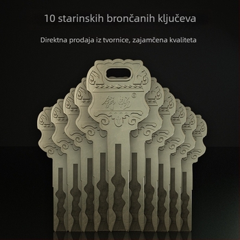 Cilindar za vrata od bakra, brončane boje, model Bronze Key, mehaničko zaključavanje za sigurnosna vrata