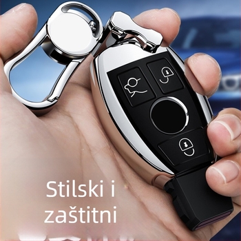 TPU futrola za ključ Mercedes-Benz, kompatibilna s C200L/C-klasa, GLC260/GLK300, sa silikonim kućištem i kopčom.