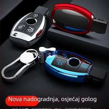 TPU futrola za ključ Mercedes-Benz, kompatibilna s C200L/C-klasa, GLC260/GLK300, sa silikonim kućištem i kopčom.