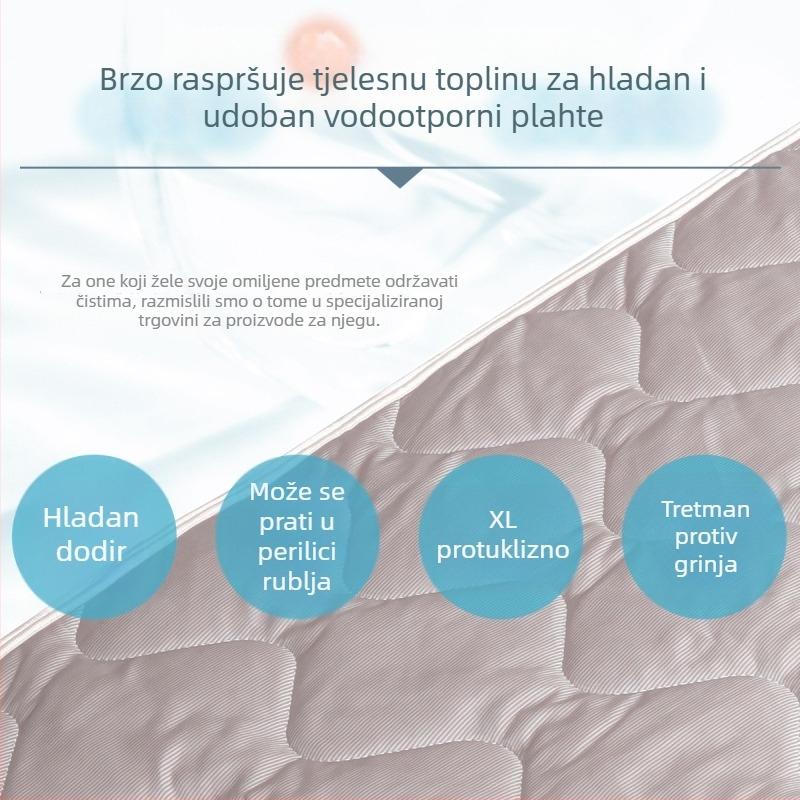 Vodootporan čaršav za krevet, zaštita od noćnog mokrenja, prolivanja i prskanja, prozračan i hladan materijal, anti-roztoč, za bebe i odrasle, ljeto