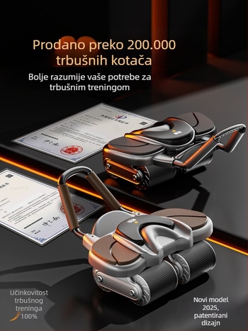 Automatski kolut za trbušnjake s povratnim mehanizmom, 2025 novi model, za kućnu upotrebu, četverostruki trbušni kolut, fitness oprema