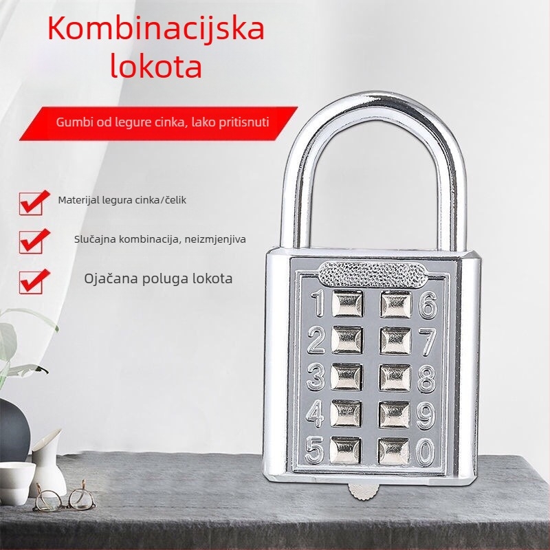 Stilska mehanička kombinacijska brava za prtljagu i vrata