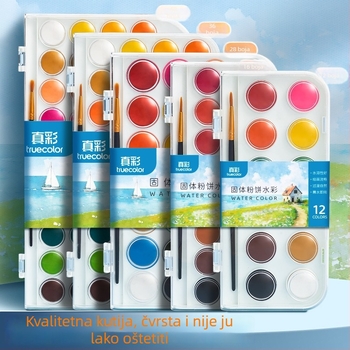 True Color Čvrsti akvarel bojice set – 12/16/28 boja za akvarel