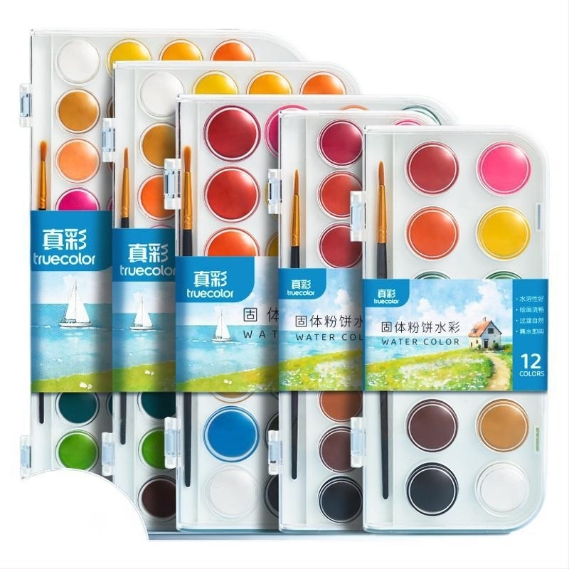 True Color Čvrsti akvarel bojice set – 12/16/28 boja za akvarel