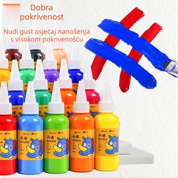 60 ml šarenih akrilnih boja za djecu u vrtiću, sigurne i netoksične za ručne DIY projekte