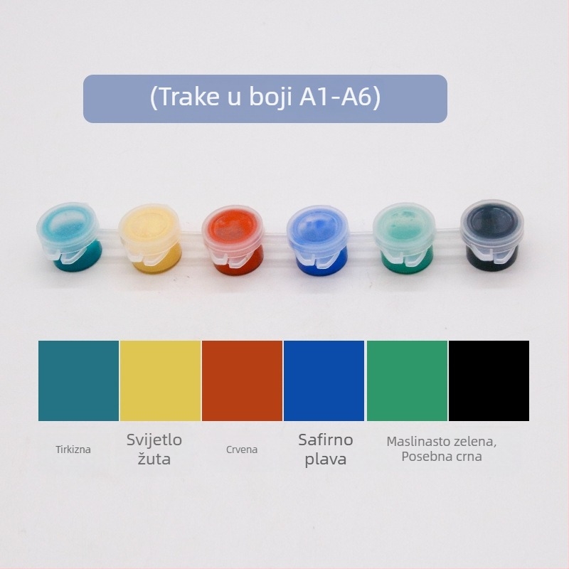 Set od 24 tekućih glazura za porcelin za slikanje keramike, 2 ml po boji