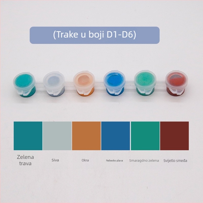 Set od 24 tekućih glazura za porcelin za slikanje keramike, 2 ml po boji