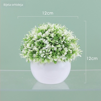Set umjetnih biljaka za stolni dekor s hortenzijom, sferni bonsai za unutarnju upotrebu
