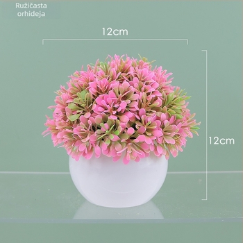 Set umjetnih biljaka za stolni dekor s hortenzijom, sferni bonsai za unutarnju upotrebu