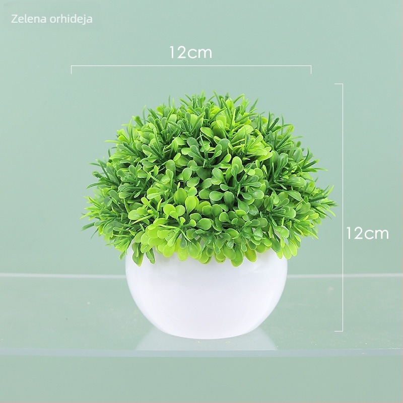 Set umjetnih biljaka za stolni dekor s hortenzijom, sferni bonsai za unutarnju upotrebu
