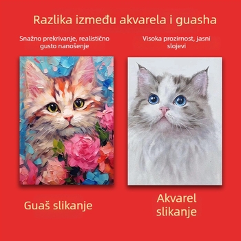 Set gouachea i akvarela za djecu – 12 boja, cijevi od 12 ml, DIY umjetnost