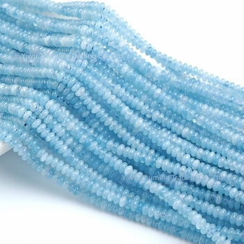 4 mm prirodni akvamarin kalcedon – abakus perle, razdjelne perle za DIY narukvice i ogrlice