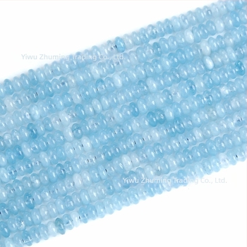 4 mm prirodni akvamarin kalcedon – abakus perle, razdjelne perle za DIY narukvice i ogrlice
