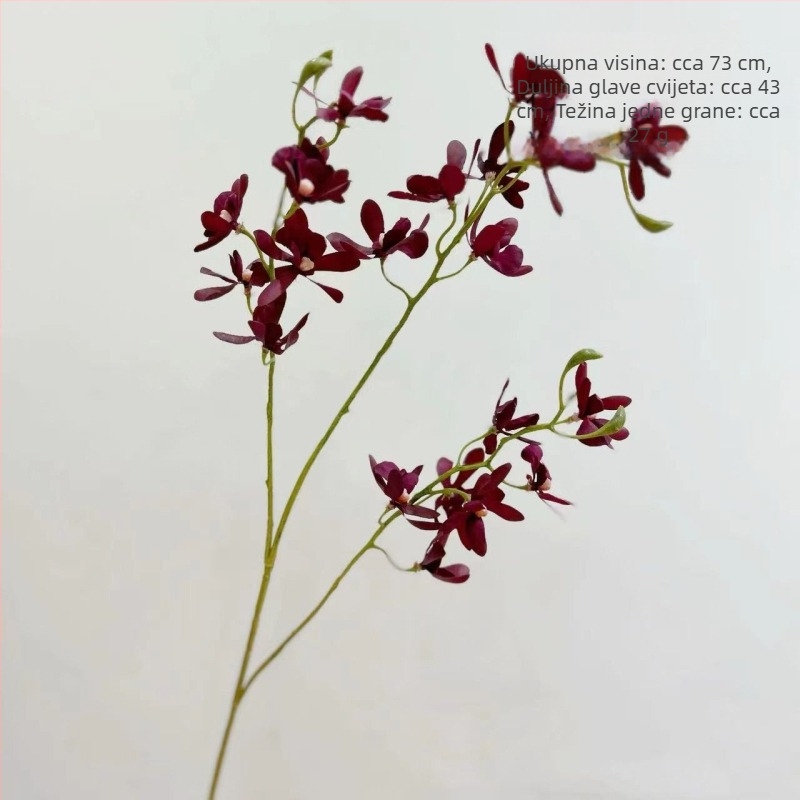 With Yang umjetna Phalaenopsis orhideja, mini svileni cvijet za kućnu dekoraciju; pogodno za vjenčanja i rekvizite za fotografiju