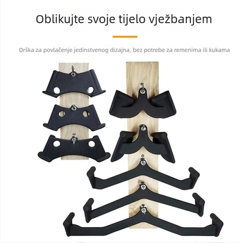Set ručica za trening leđa: ručice za veslanje, gornje i donje vuče, neutralan zahvat, 5–8 komada