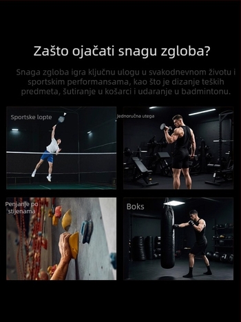 Kuglica za zapešće za trening podlaktice, s automatskim pokretanjem, tiha i svijetli u mraku, uređaj za jačanje hvata i opuštanje
