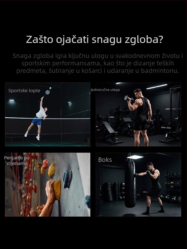 Kuglica za zapešće za trening podlaktice, s automatskim pokretanjem, tiha i svijetli u mraku, uređaj za jačanje hvata i opuštanje