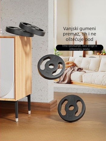Set šipke za kućnu teretanu s pločama za čučanj, hip thrust i bench press