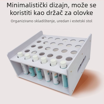 Višekomorni stolni organizator za sitne predmete, pinceta za obrve, škarice, četkice, ruž — veliki kapacitet za uredske potrepštine i držač za olovke.
