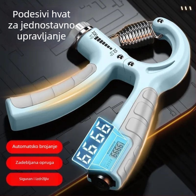 Trener snage hvata, podesiv do 100 kg, za jačanje prstiju i ruke