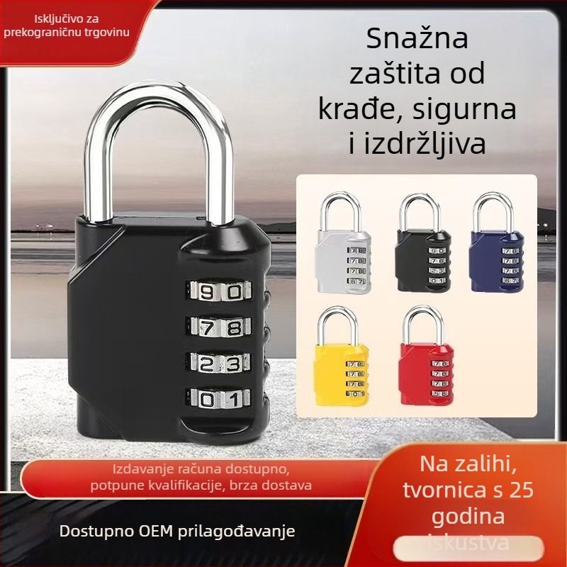 Kompaktna brava s kodom za ormare za pohranu, putne torbe, ruksake, kućnu upotrebu, domove, okvire bicikla, kacige i ormariće u teretani.