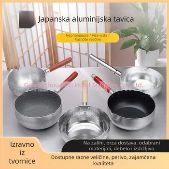 Aluminijski lonac s debelim, plosnim dnom, za supe, rezance, kašu, mlijeko, ljuti vrući lonac, ramen i instant rezance
