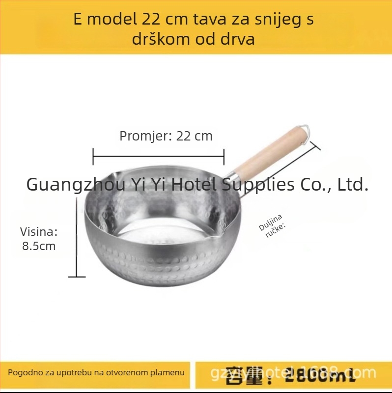 Aluminijski lonac s debelim, plosnim dnom, za supe, rezance, kašu, mlijeko, ljuti vrući lonac, ramen i instant rezance