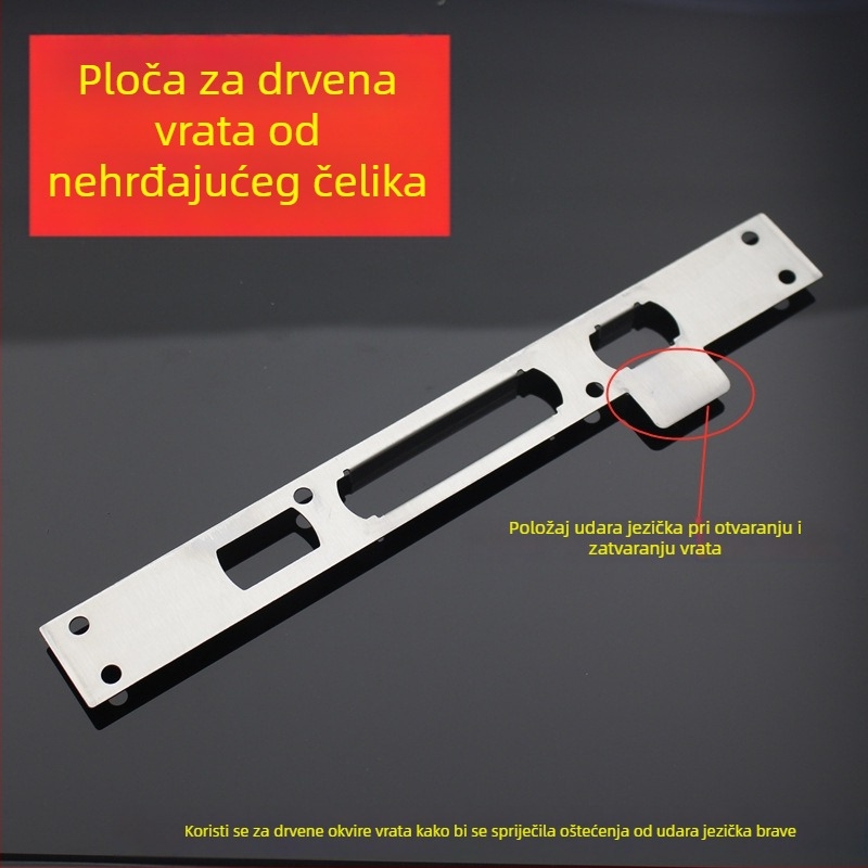 Nehrđajući čelična vodilica za vrata i ploča za pozicioniranje okvira, 24 mm