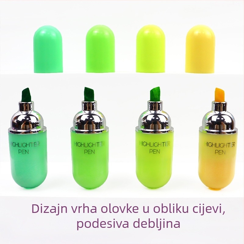 Mini highlighter marker u obliku tablete, kompaktan i prijenosan, marker u stilu ruža