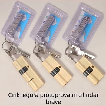 A6 Shu Xing cilindar brave od cinkovog legura, WJ disk ključ, za ulazna vrata, sigurnosni cilindar, 8 ključeva