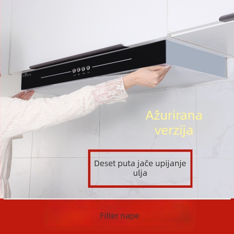 Membrana filtra papira za apsorpciju ulja za napa, naljepnica protiv masnih para, mreža za filtriranje, uljoodporan poklopac