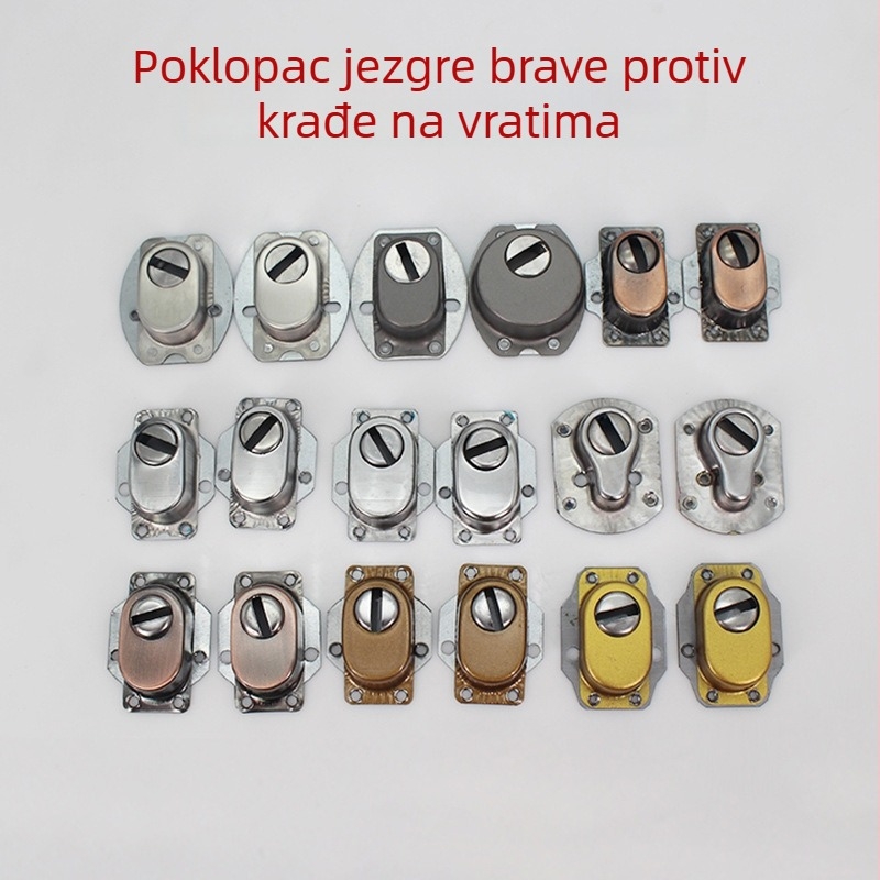Zaštitni poklopac brave za kućna ulazna vrata – nehrđajući čelik, veličine veliki i mali