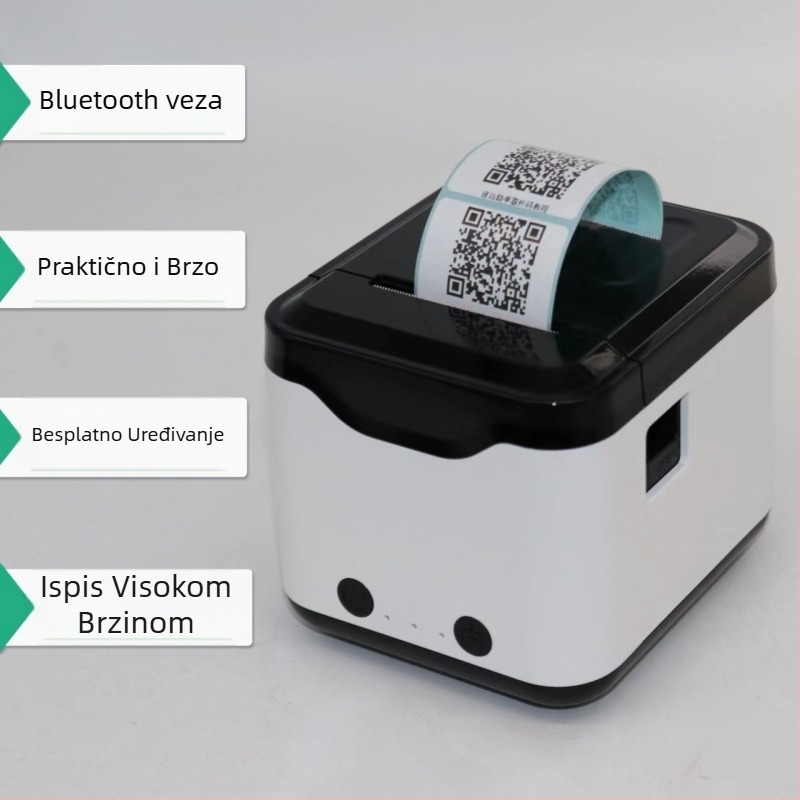 Nova Bluetooth 58 mm termalna pisač za etikete – cijene etiketa, barkodovi, QR kodovi i certifikati