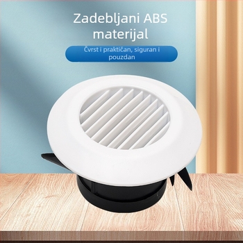 Kružni ABS plastični ulaz zraka za kućni sustav svježeg zraka