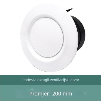 Kružni ABS plastični ulaz zraka za kućni sustav svježeg zraka